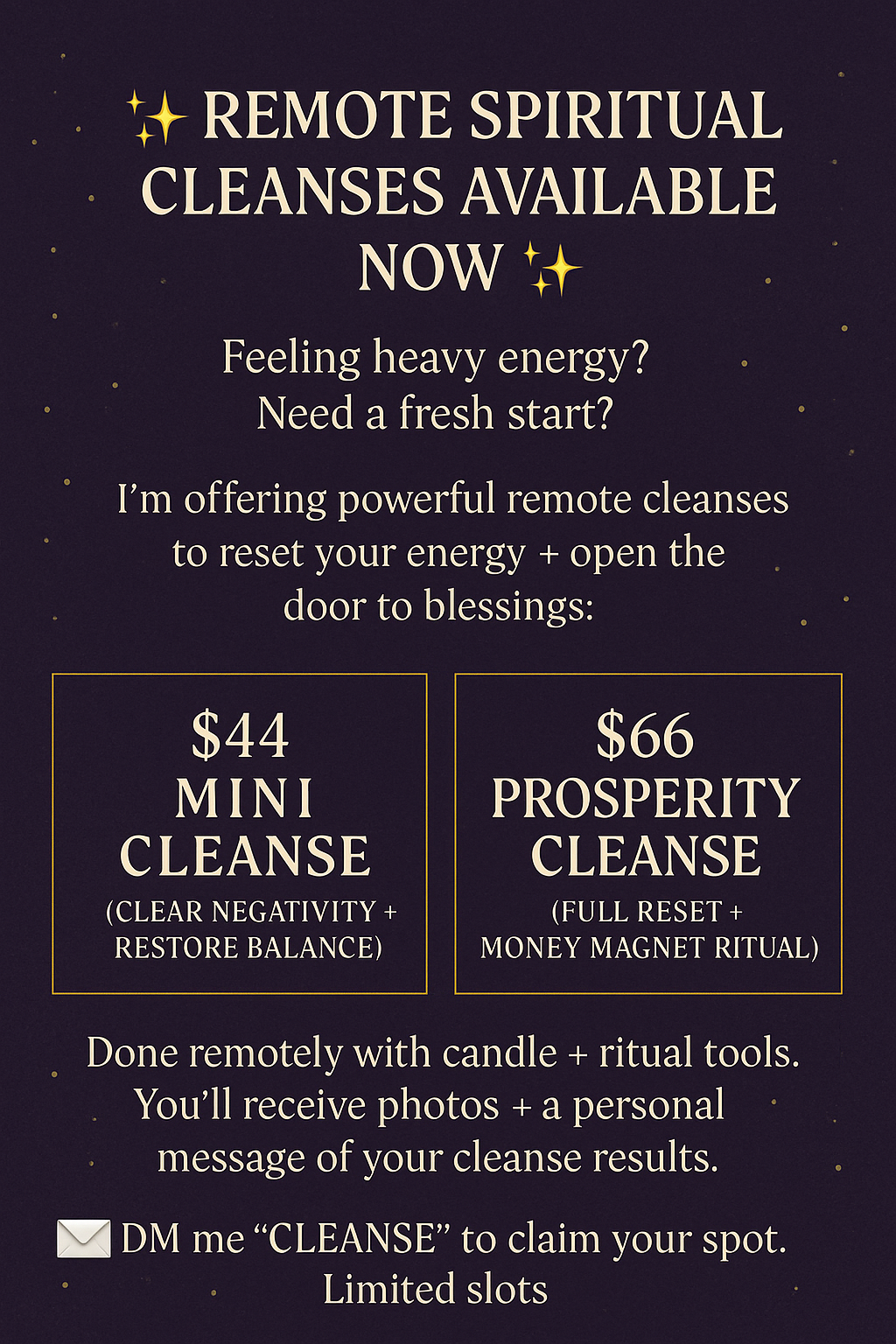 ✨ Remote Spiritual Cleanse ✨