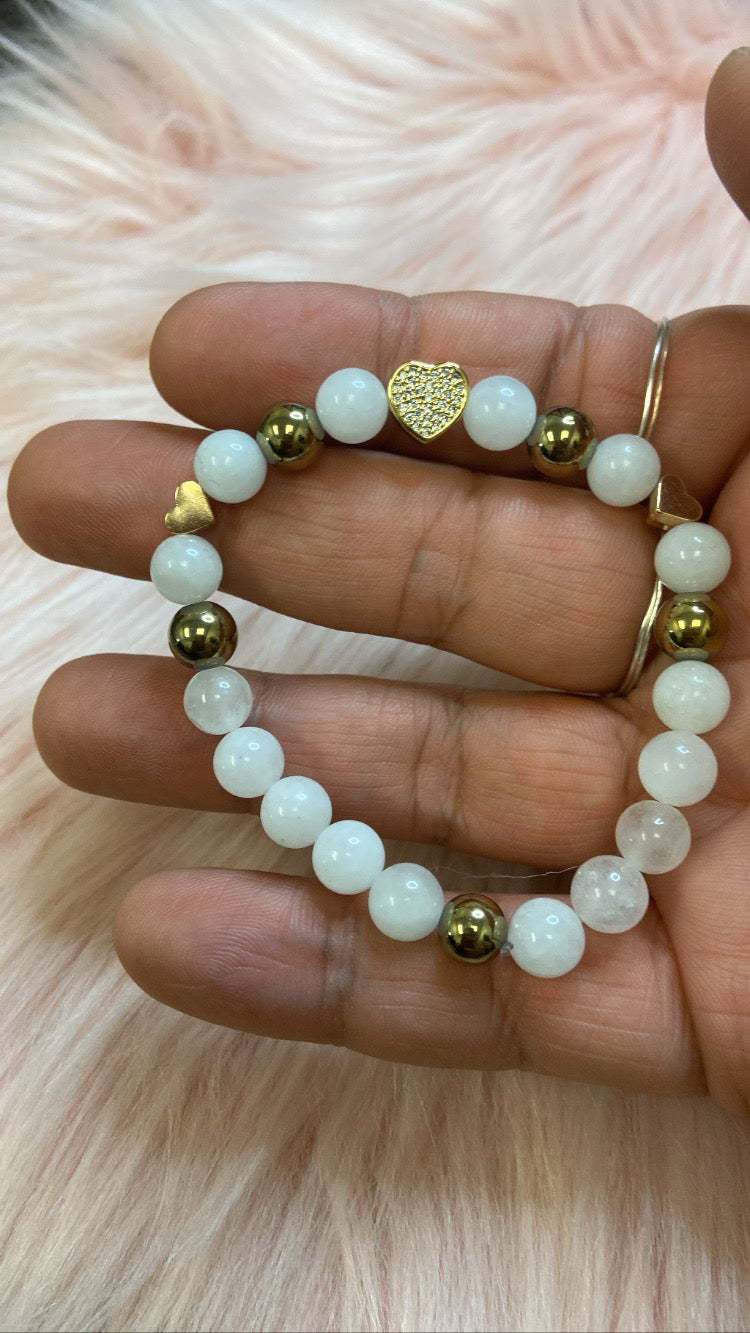 Triple Heart Blue jade