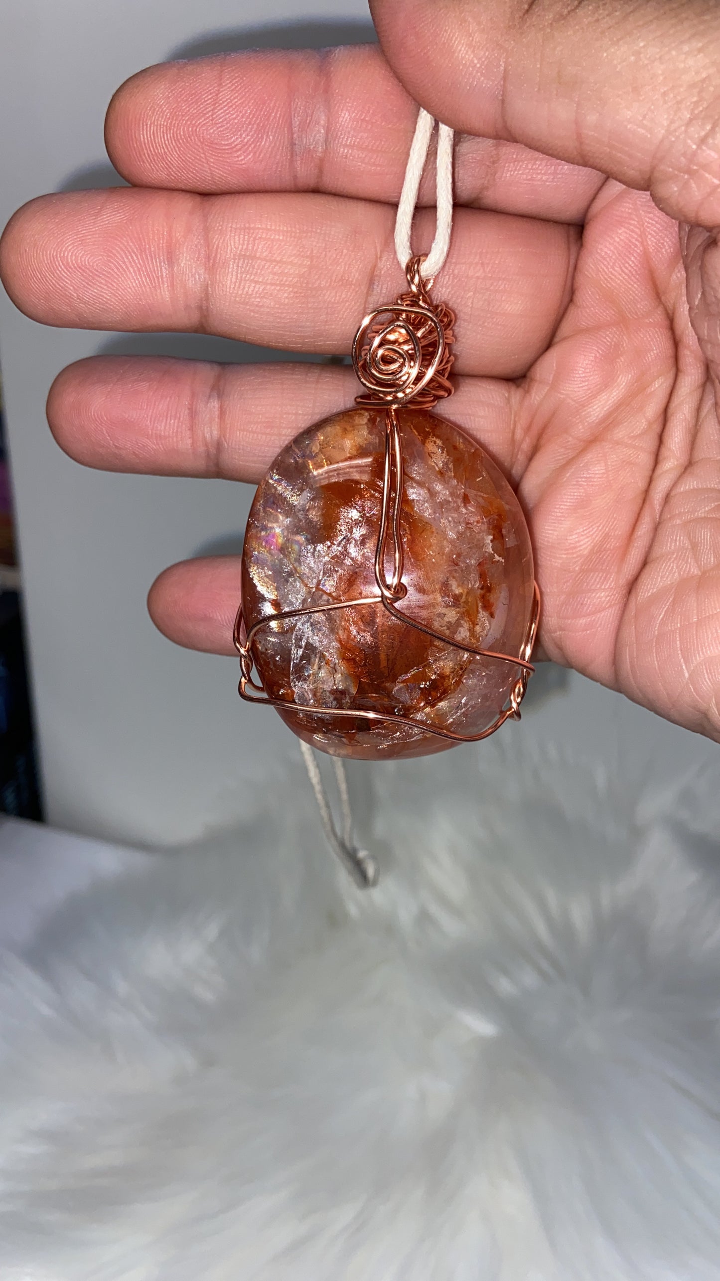 Fire 🔥 quartz pendant