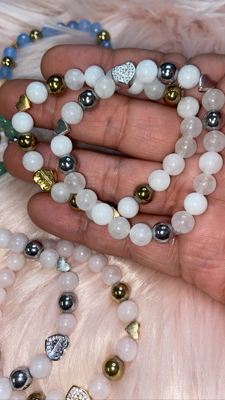 Triple Heart Blue jade