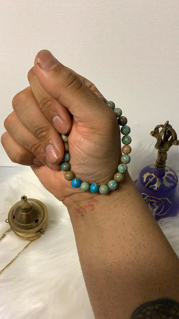 Blue imperial jasper (crystal bracelet)