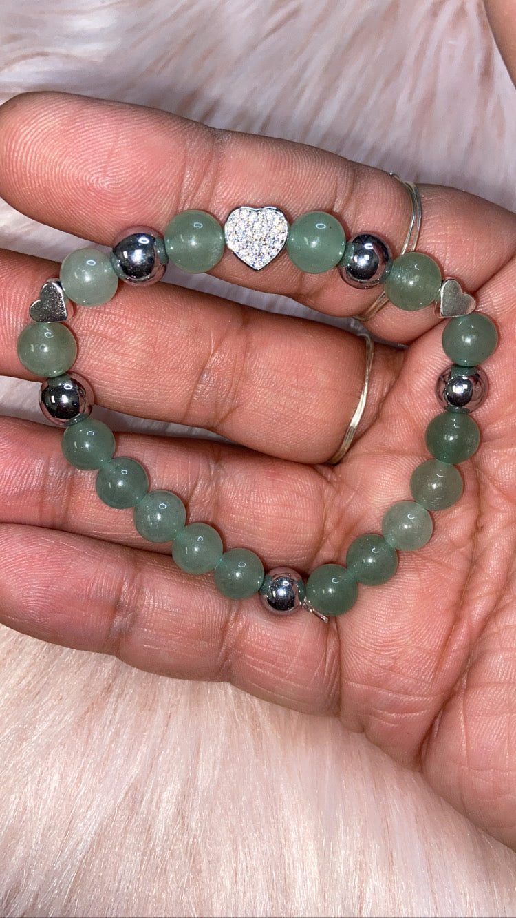 Triple Heart Blue jade