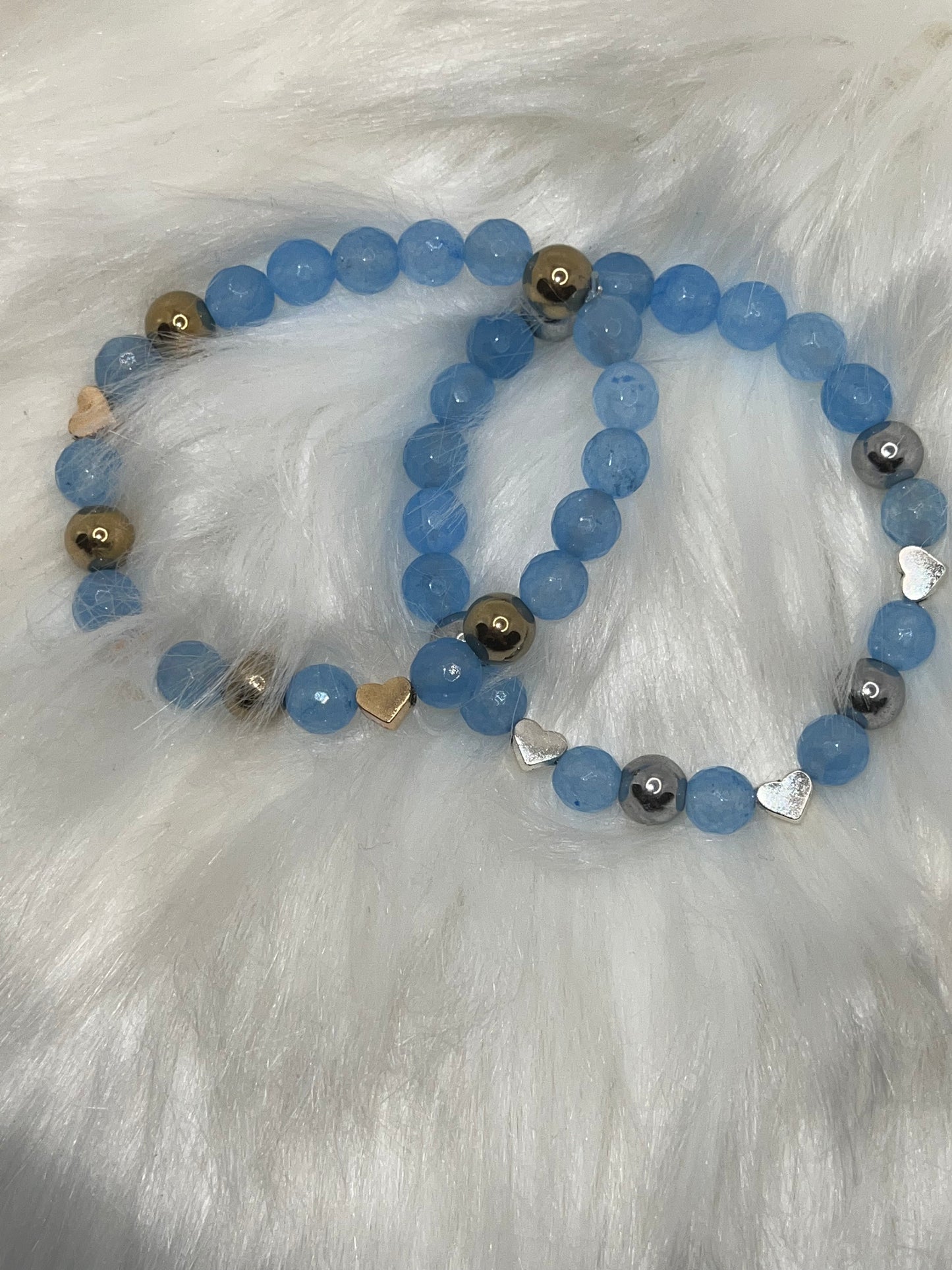 Triple Heart Blue jade