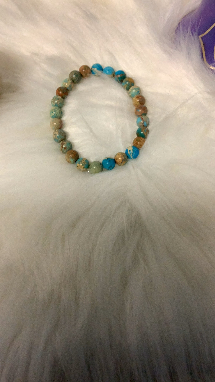 Blue imperial jasper (crystal bracelet)
