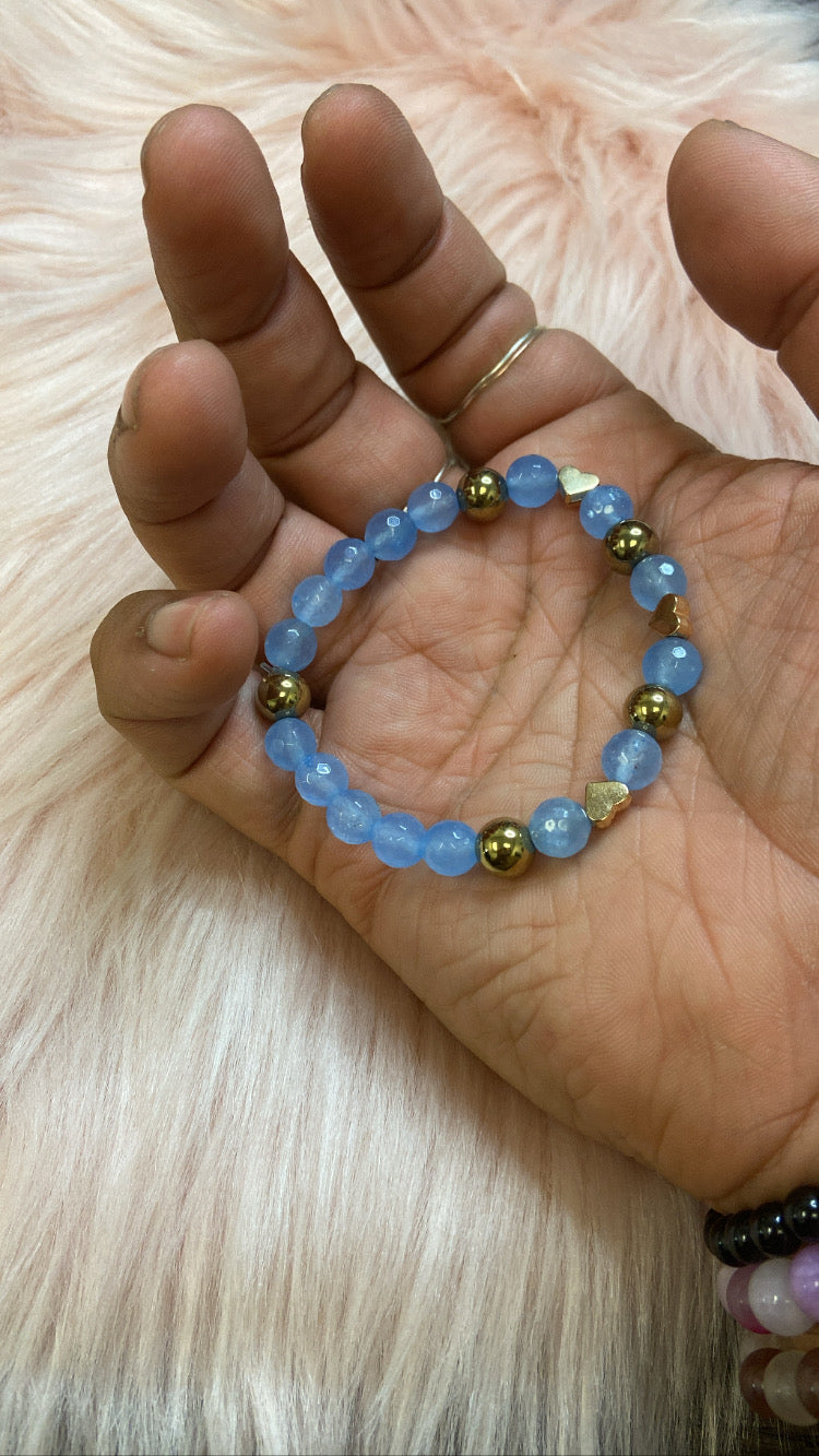 Triple Heart Blue jade