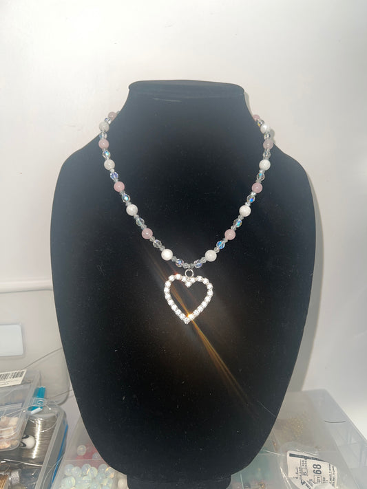 Divine Love Shield – Crystal Heart Necklace