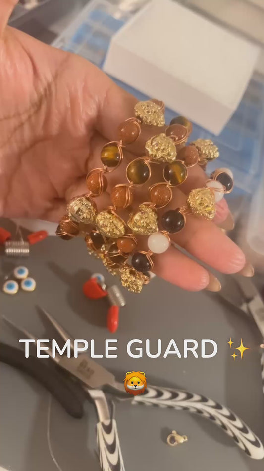 TEMPLE GUARD 🦁 | Unisex Copper Wire-Wrapped Protective Bracelet