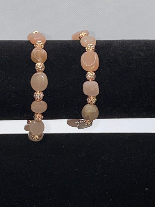 Peach Moonstone bracelets