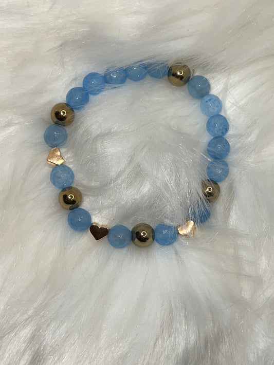 Triple Heart Blue jade